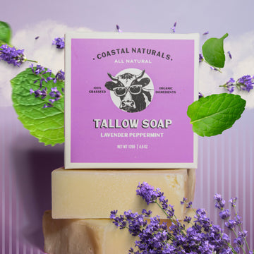 Lavender & Peppermint Grass Fed Tallow Soap